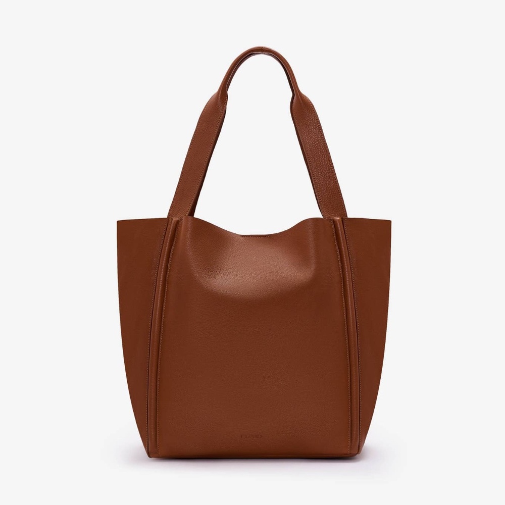 Tala Large Leather Tote Bag - Cognac